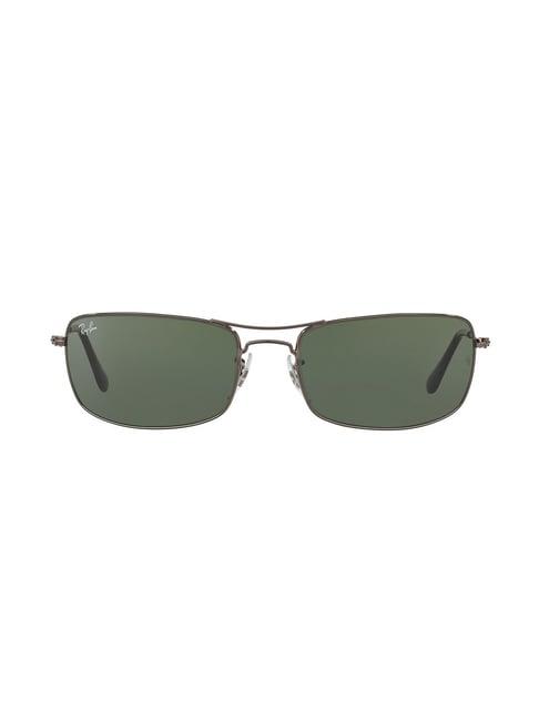 ray-ban 0rb3334i light green highstreet rectangular sunglasses - 61 mm