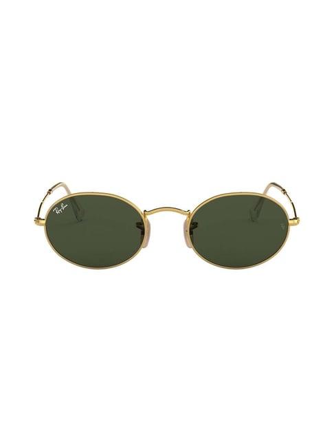 ray-ban 0rb3547 green evolve oval sunglasses - 54 mm