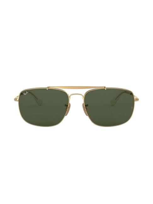 ray-ban 0rb3560 dark green the colonel square sunglasses - 61 mm