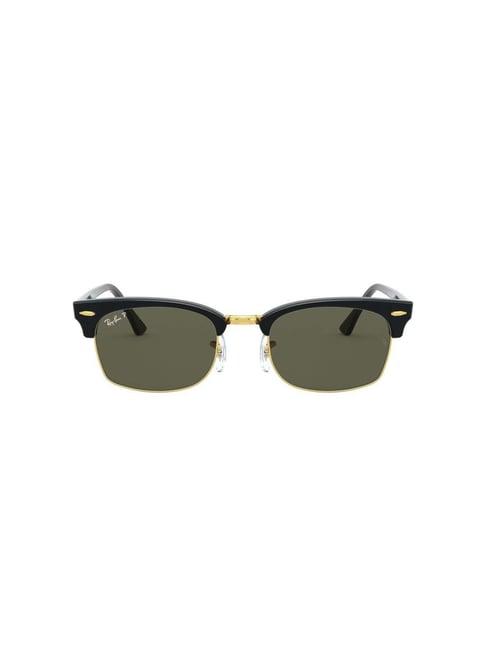 ray-ban 0rb3916 green polarized icons clubmaster sunglasses - 52 mm