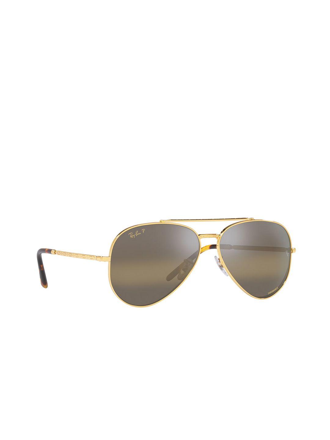 ray-ban aviator sunglasses with polarised lens 8056597665070