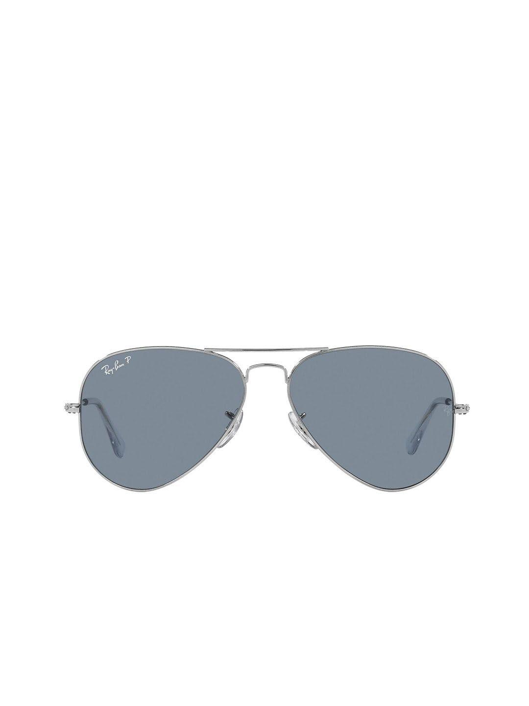 ray-ban aviator sunglasses with polarised lens 8056597860727