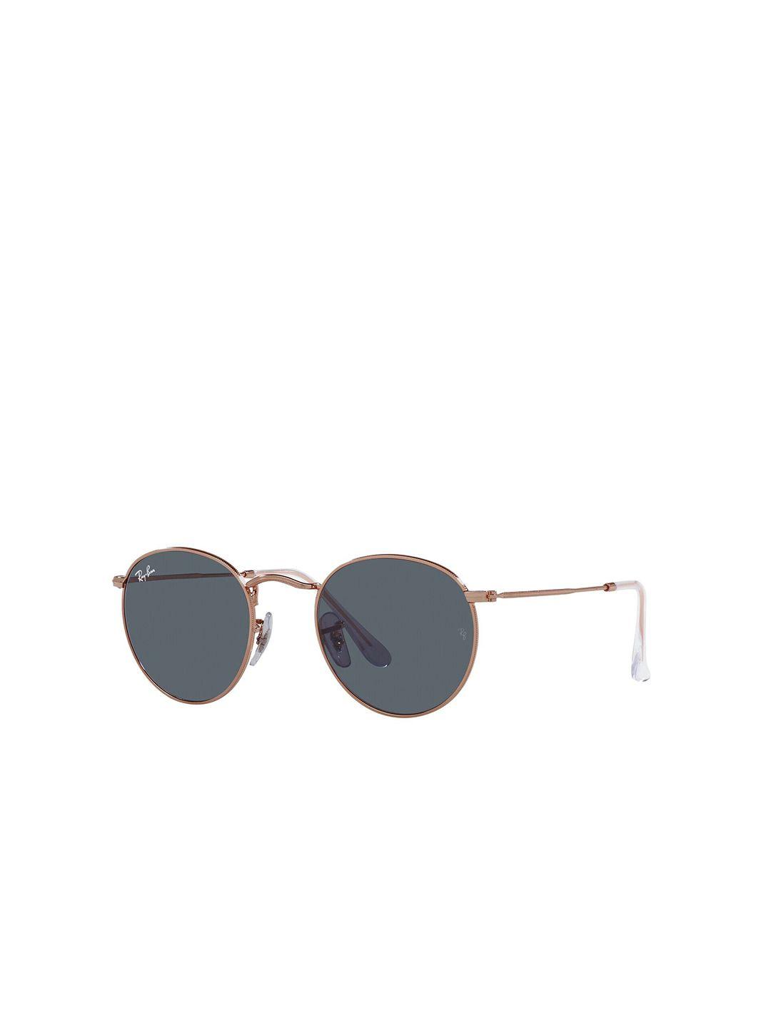 ray-ban men round sunglasses with uv protected lens 8056597858496-rose gold