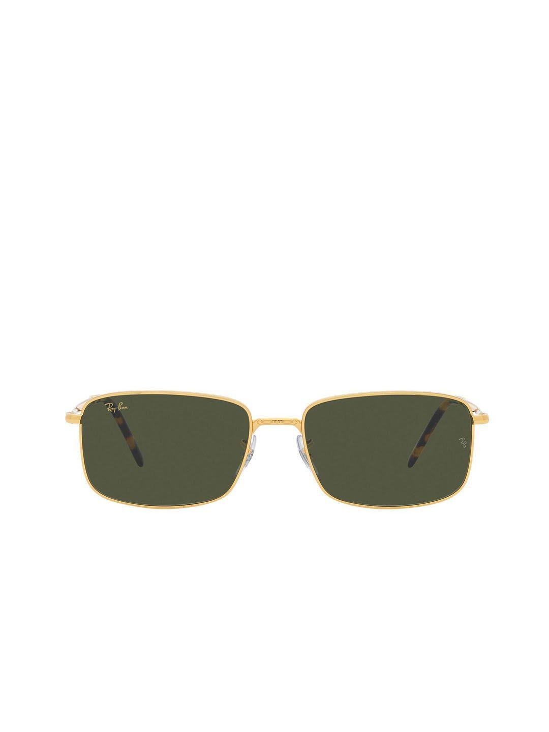 ray-ban rectangle sunglasses with uv protected lens 8056597835718-legend gold