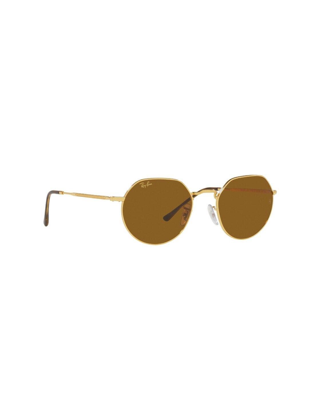 ray-ban unisex brown lens & golden other sunglasses with uv protected lens 8056597584944