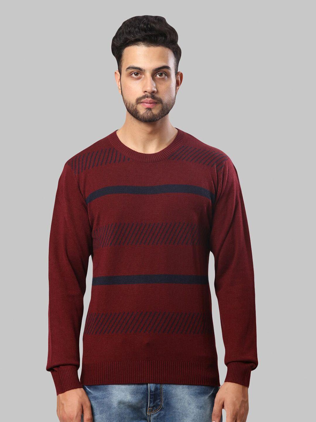raymond men striped pullover sweater
