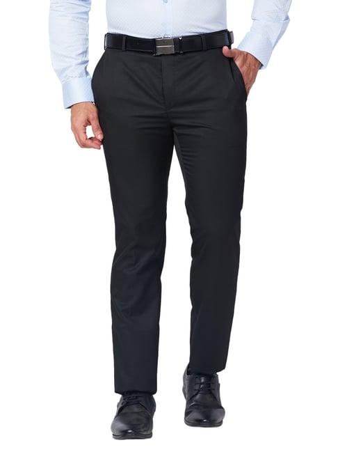 raymond black classic fit trousers