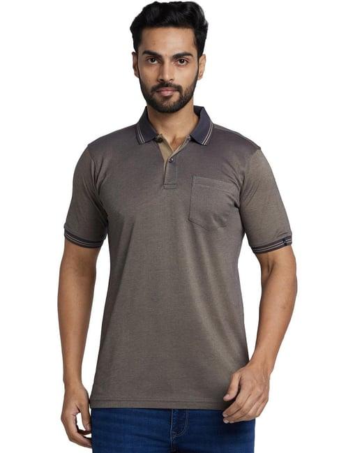 raymond black contemporary fit polo t-shirt