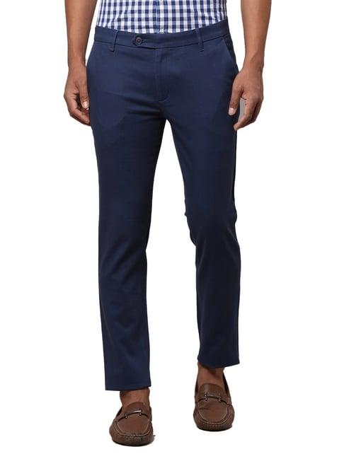 raymond blue contemporary fit trousers