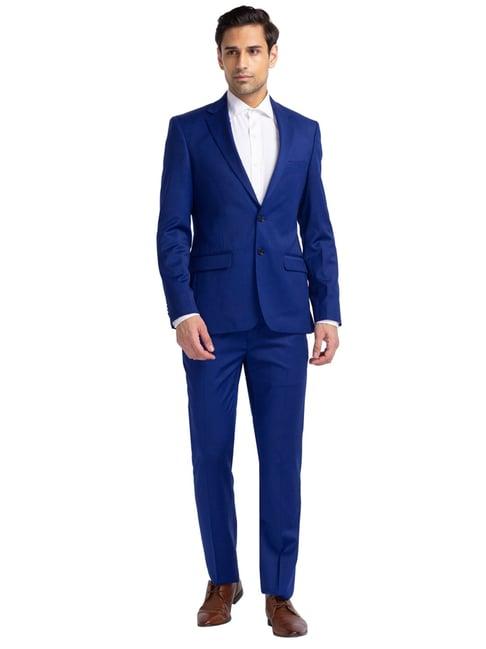 raymond blue regular fit two piece suit