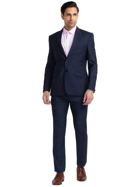 raymond blue slim fit two piece suit