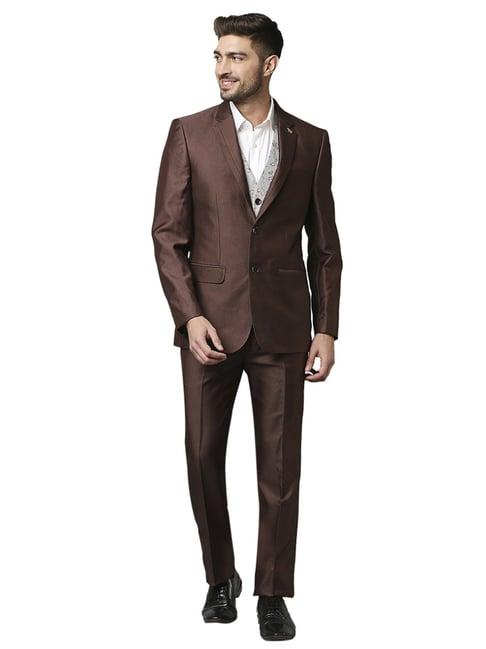 raymond brown   printed three piece suit