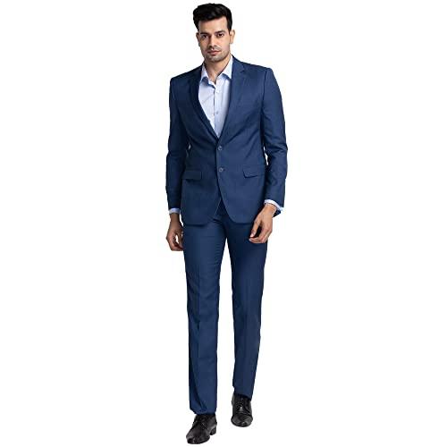 raymond contemporary fit dark blue suit for men