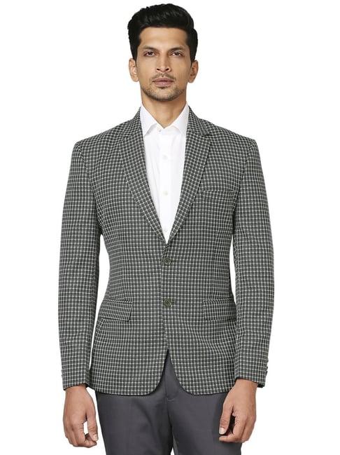 raymond green slim fit checks blazers