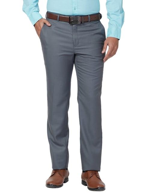 raymond grey contemporary fit trousers