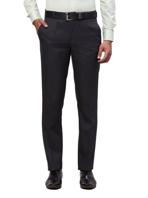 raymond grey slim fit trousers