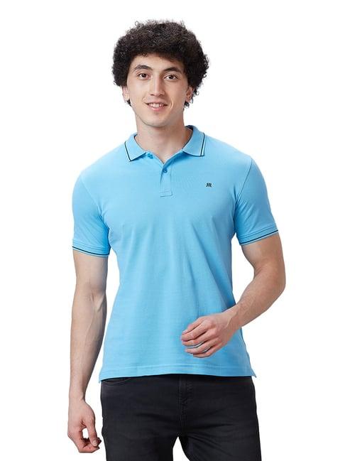 raymond light blue contemporary fit polo t-shirt