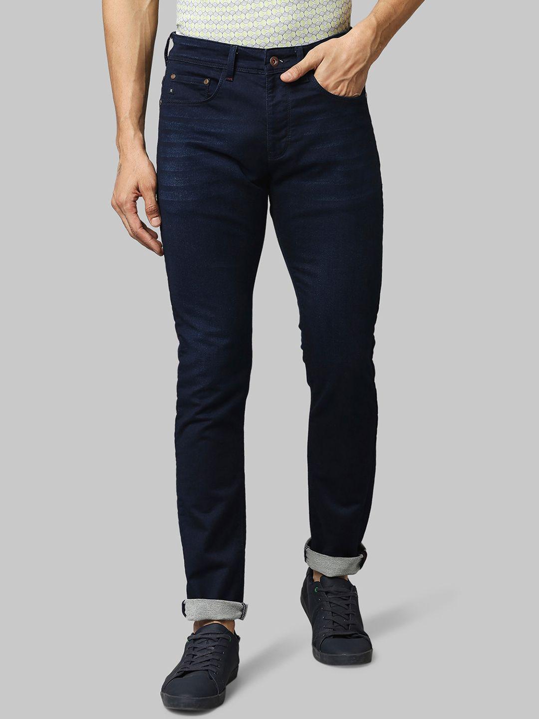 raymond men blue slim fit stretchable jeans