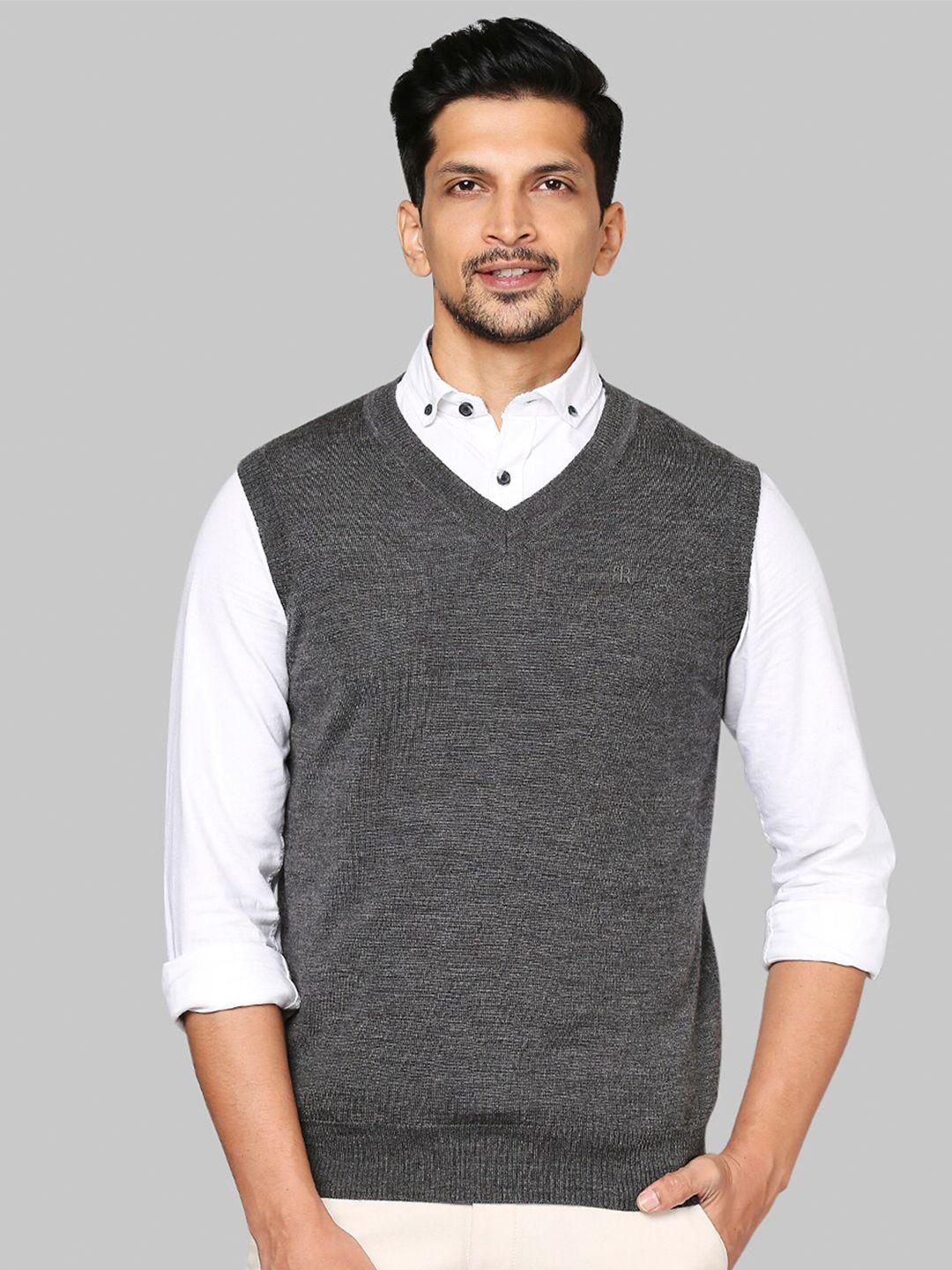 raymond men grey woolen sweater vest