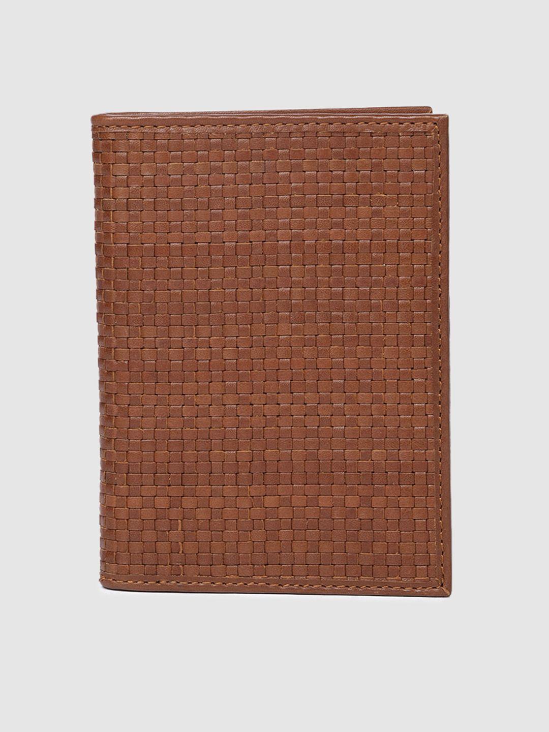 raymond men khaki textured passport holder