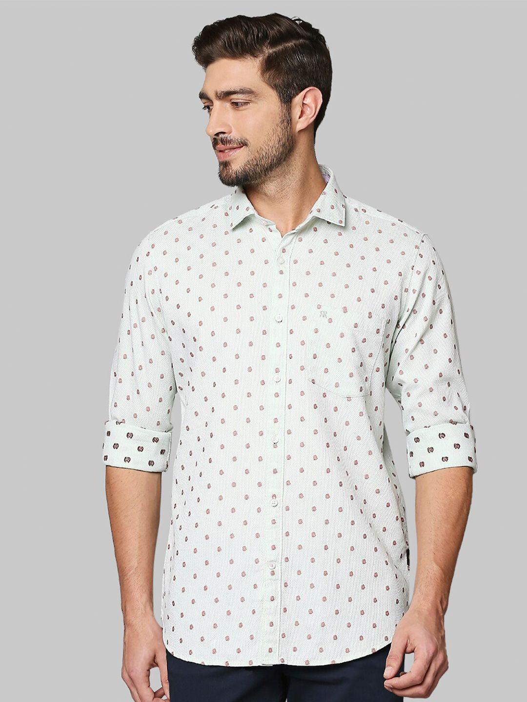 raymond men printed cotton casual shirt