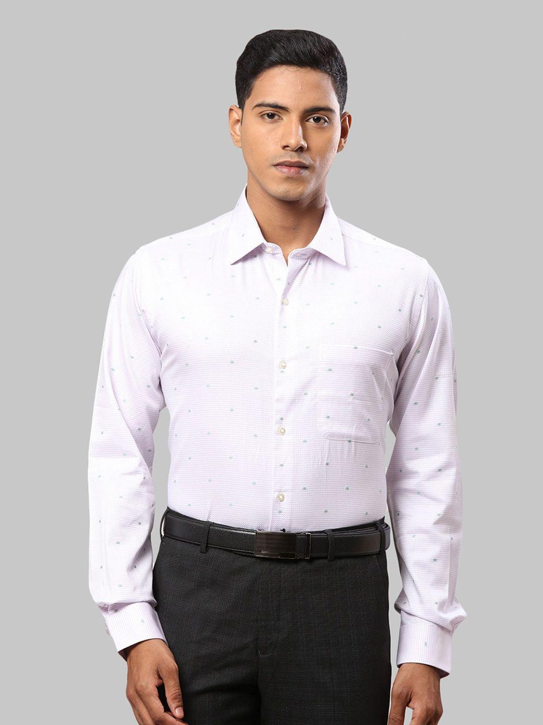 raymond men printed cotton formal shirt