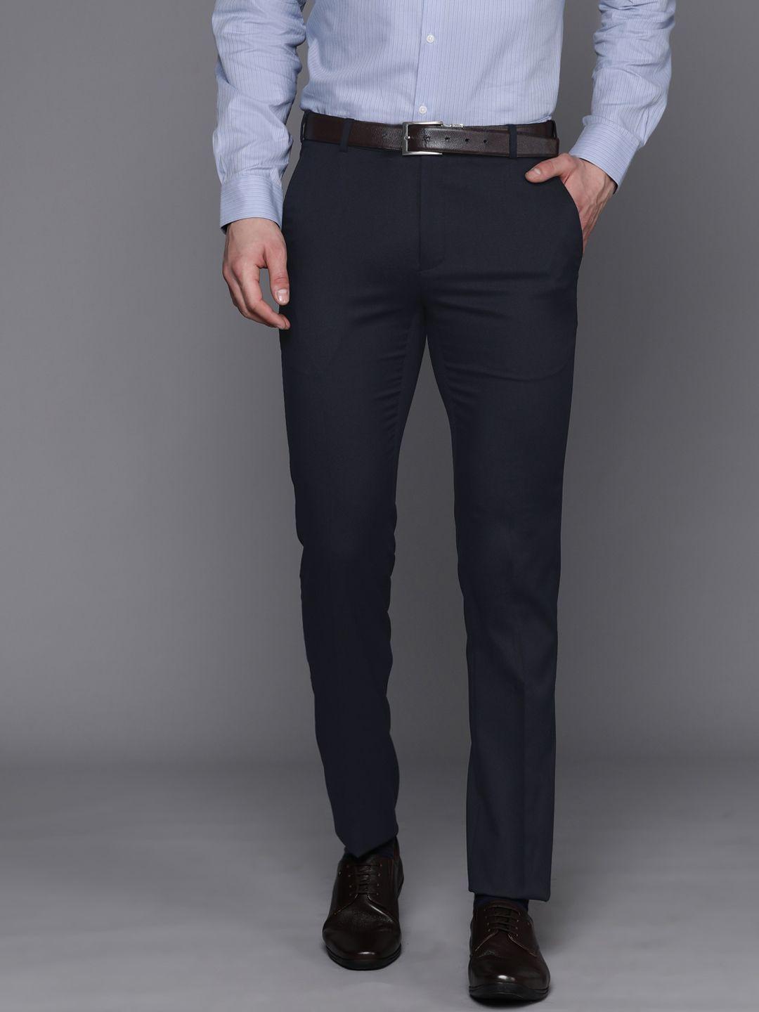 raymond men slim fit formal trousers