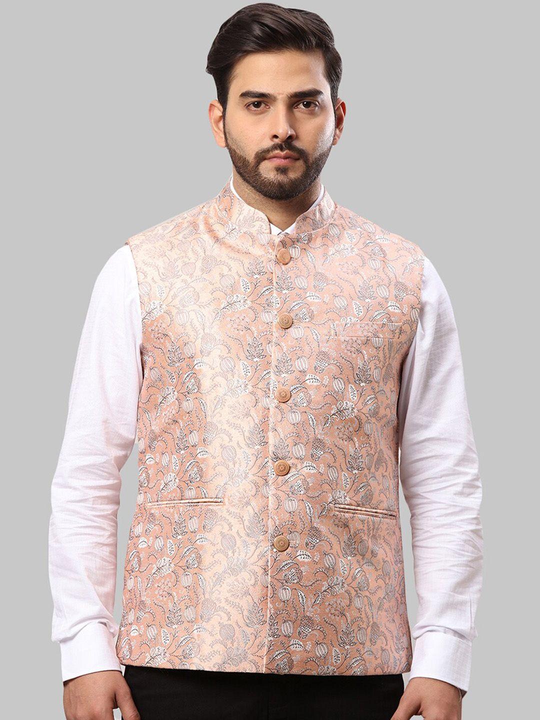 raymond men woven design nehru jackets