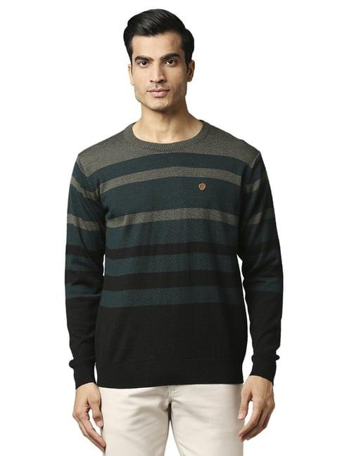 raymond multi  regular fit striped sweaters