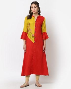 rayon fit and flare gown dress