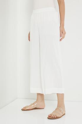 rayon pants for women - white