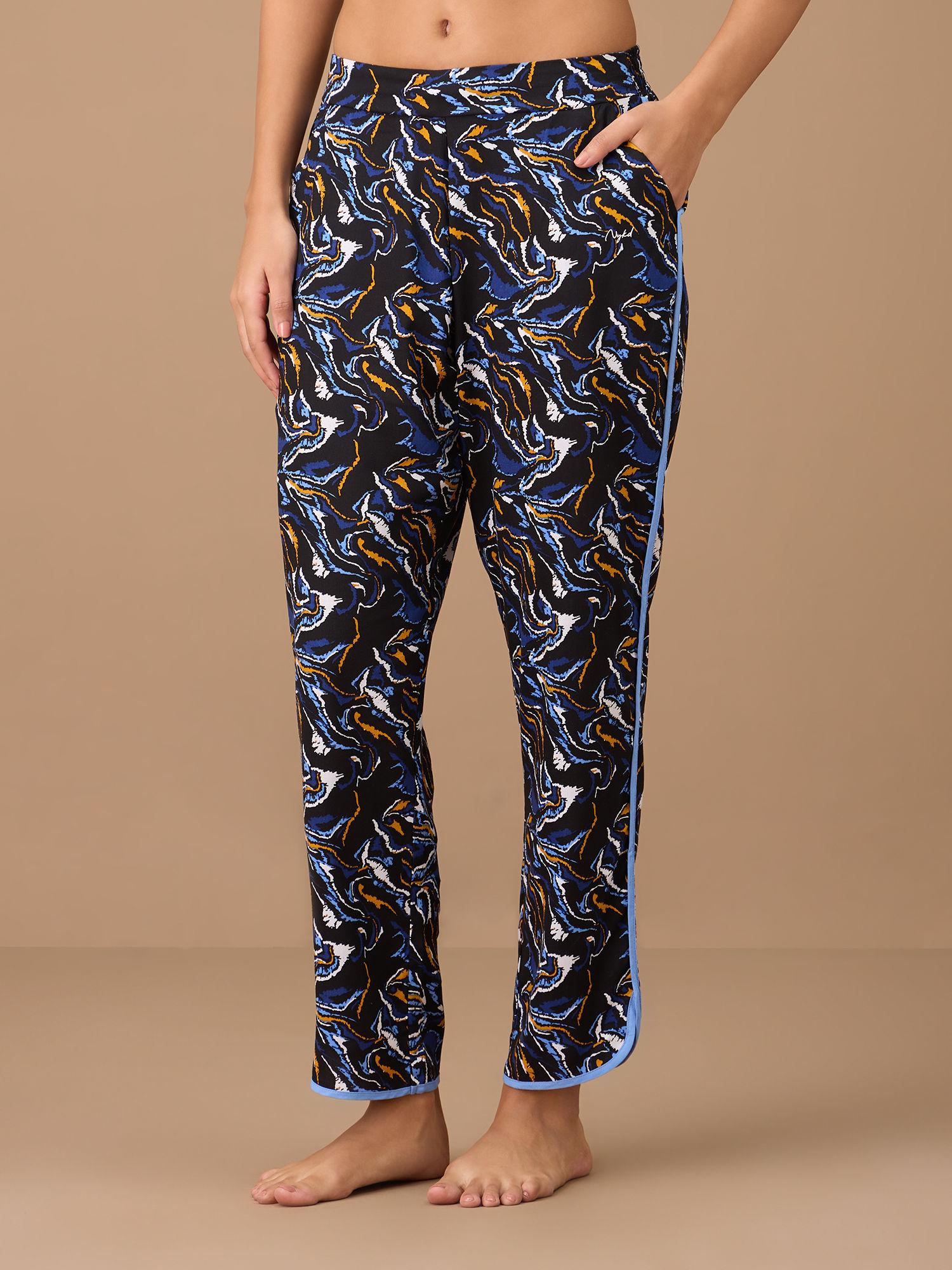 rayon sleep pajama - nys130 - black print