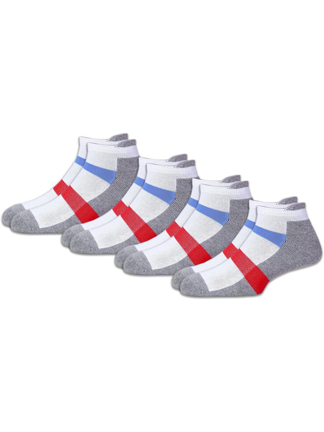 rc. royal class men pack of 4 patterned cotton breathable ankle length socks