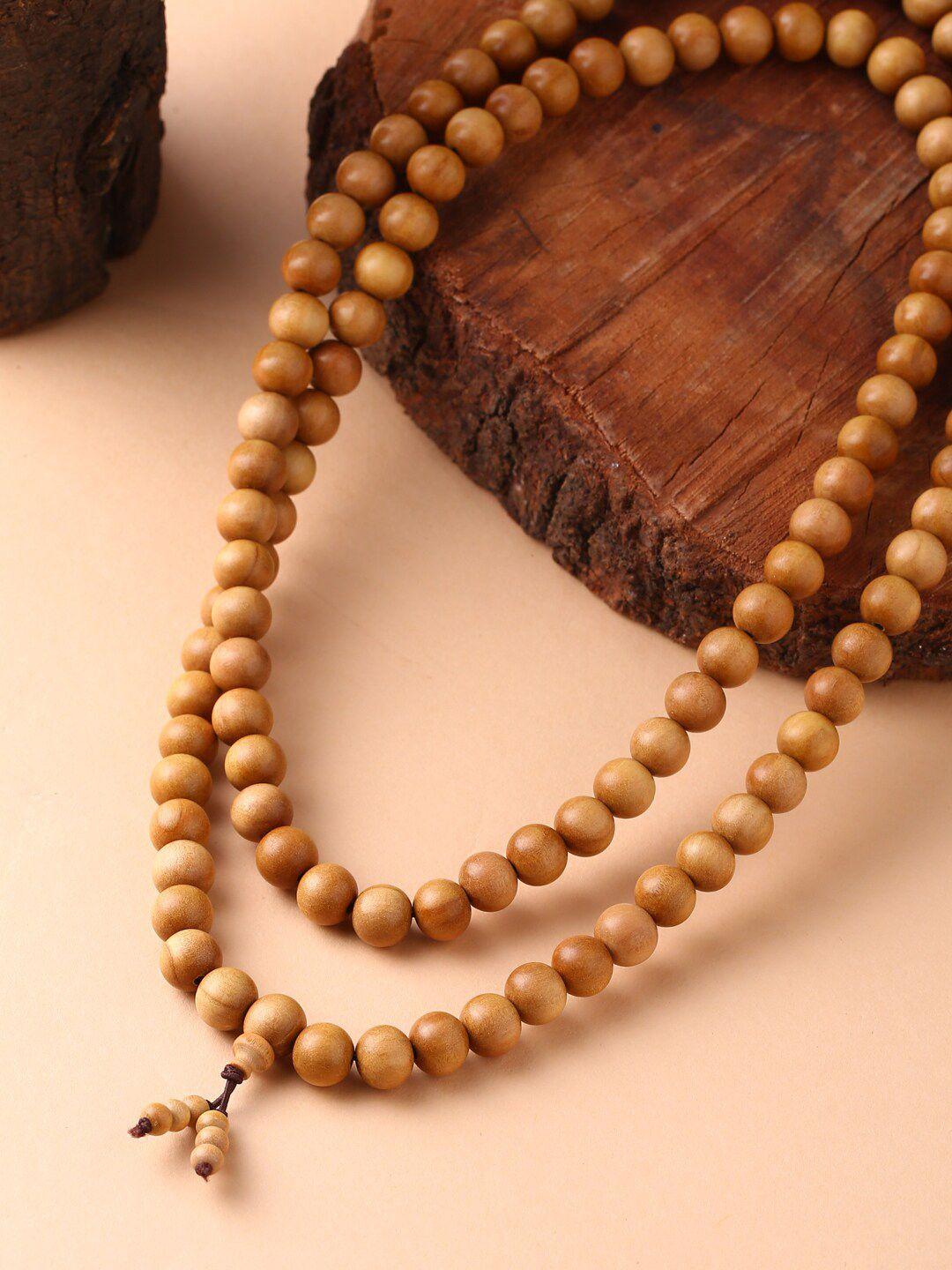 rdk unisex beige beaded handcrafted premium sandalwood rosary