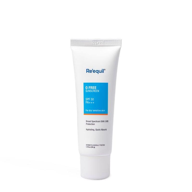 re'equil o free sunscreen spf 50 pa+++ for dry & sensitive skin