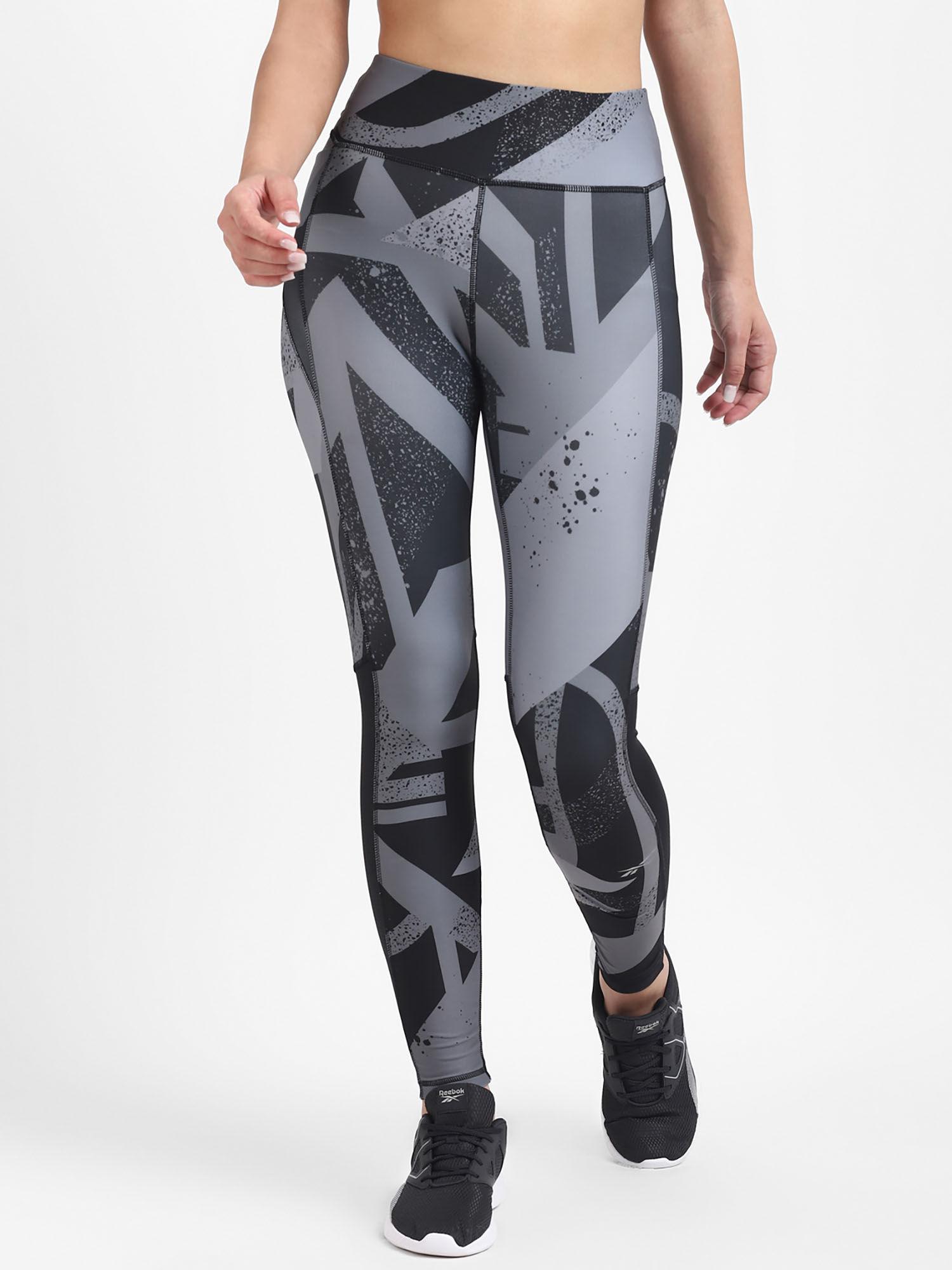 re tight aop black running tights