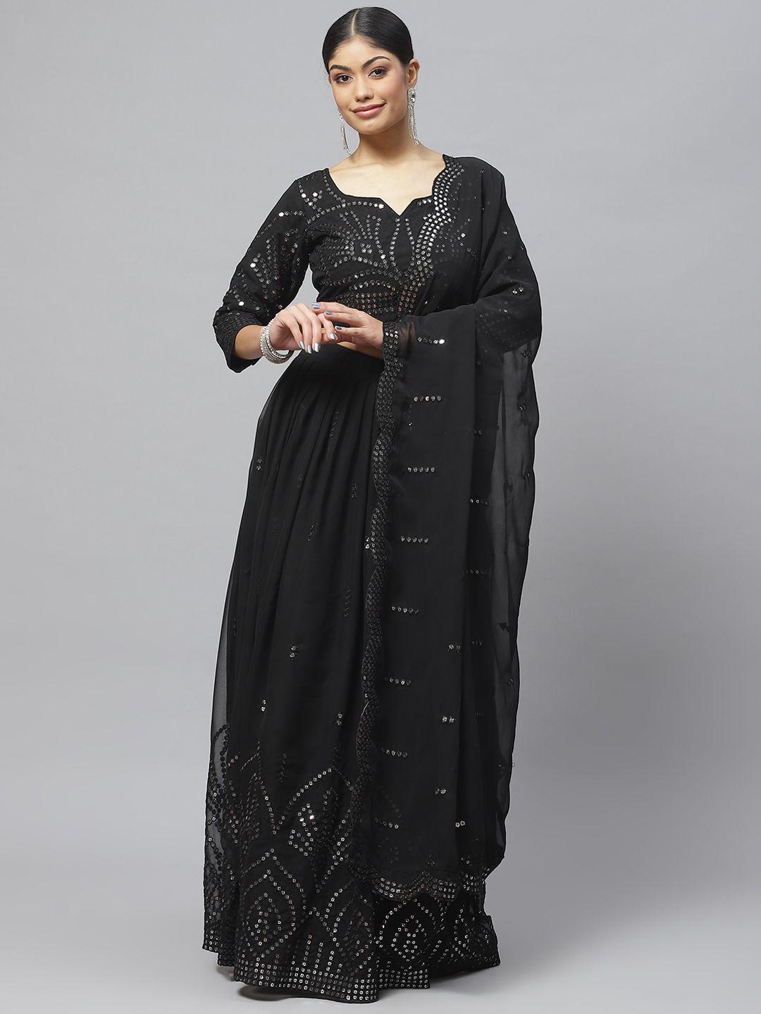 readiprint fashions embellished sequinned lehenga & blouse with dupatta