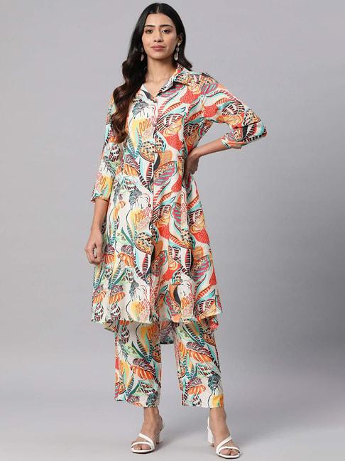 readiprint fashions multicolored floral print kurta pant set
