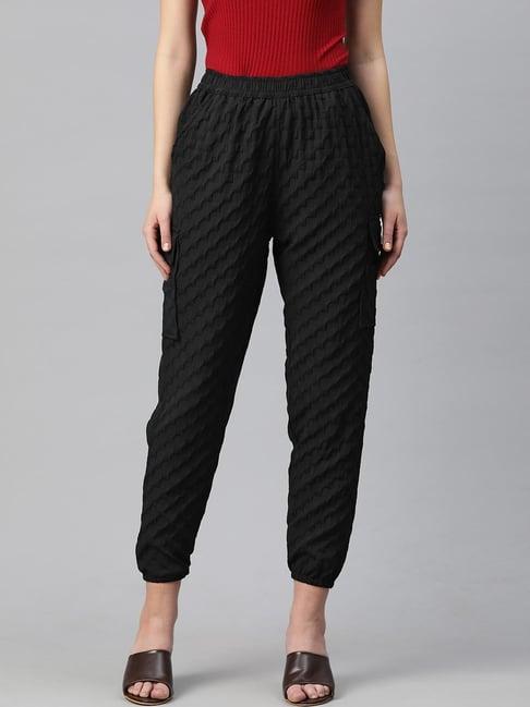 readiprint fashions black regular fit pants