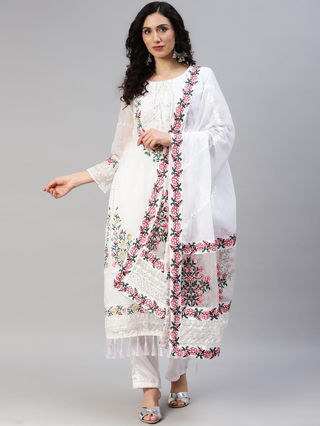 readiprint fashions embroidered semi-stitched dress material