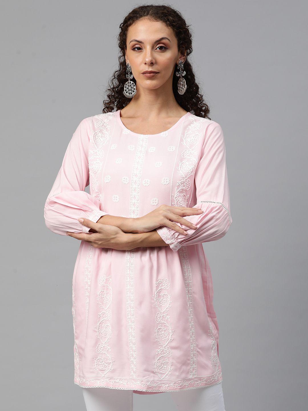 readiprint fashions floral embroidered kurti