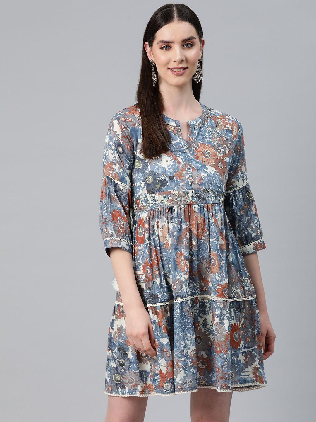 readiprint fashions floral print a-line dress