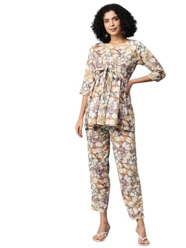 readiprint fashions frock style cotton fabric co-ord set (beige_xxl)