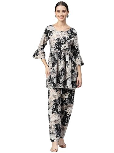 readiprint fashions frock style cotton fabric co-ord set (black_xxl)