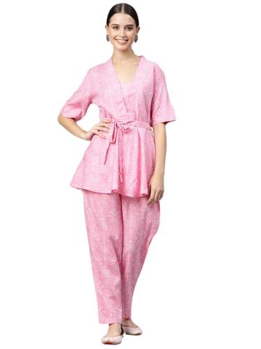 readiprint fashions frock style cotton fabric co-ord set (pink_xxl)