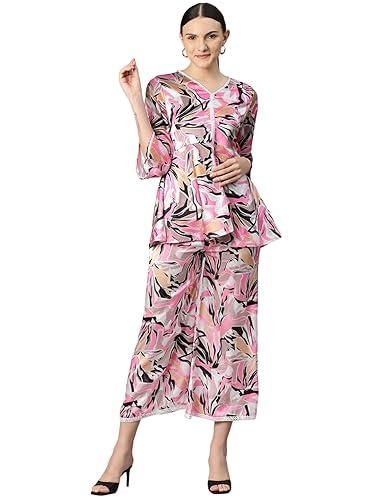 readiprint fashions frock style silk fabric pink color co-ord set