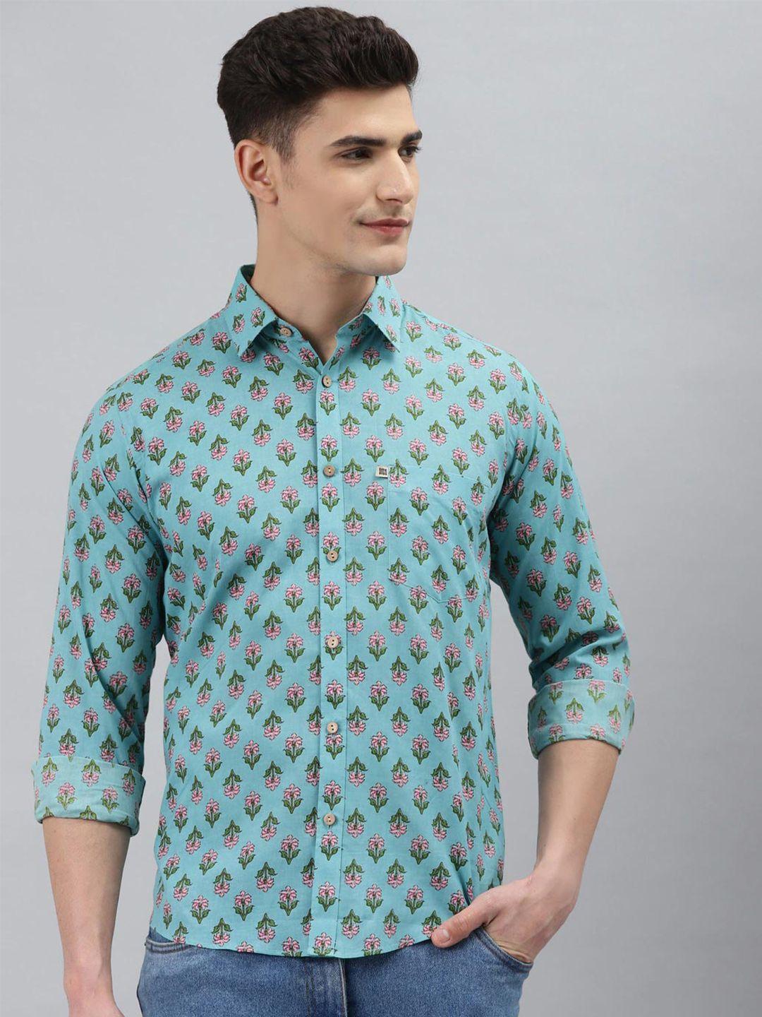 readiprint fashions men floral printed cotton casual shirt