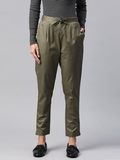 readiprint fashions olive green regular fit pants