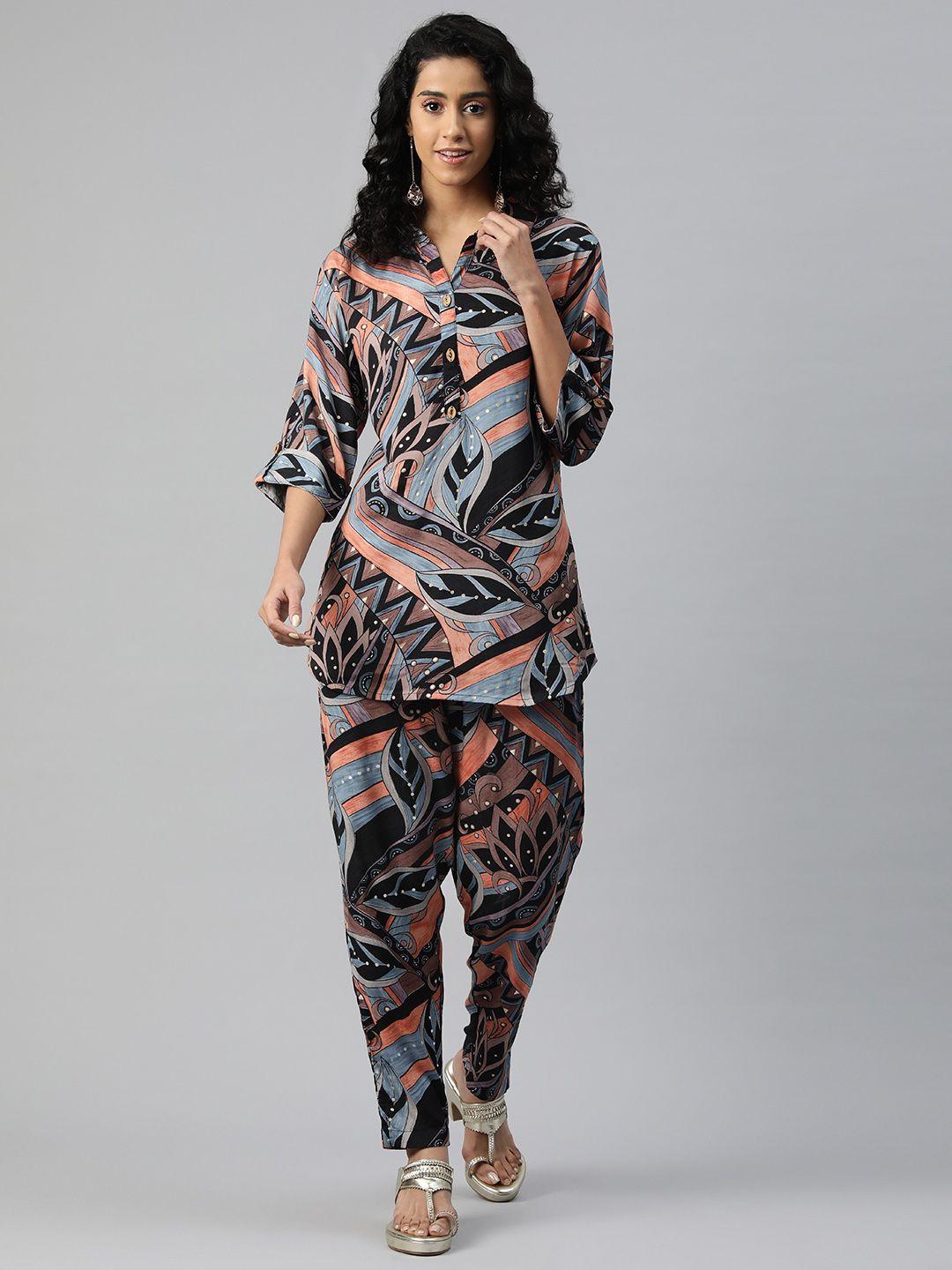 readiprint fashions printed tunic with trousers