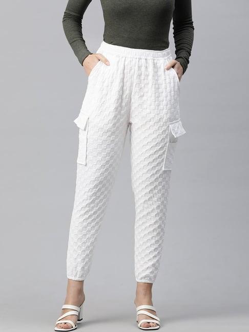 readiprint fashions white self pattern pants